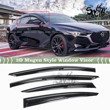FITS 2019-2025 MAZDA 3 SEDAN JDM MUGEN STYLE WINDOW VISOR RAIN GUARD DEFLECTOR