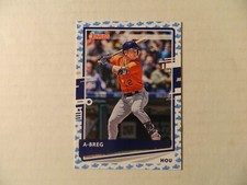 2020 Donruss Baby Shark Emoji SP Name Variation Card of Alex Bregman.- Astros