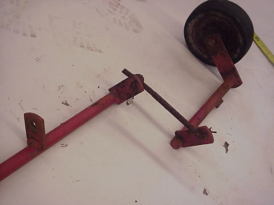 36" 2-BLADE SIDE DISCHARGE MOWER DECK REAR BOGIE WHEELS W/ HEIGHT ADJ & HARDWARE - Image 4 of 4