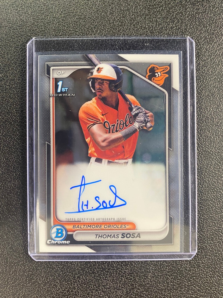 2024 Bowman Chrome Thomas Sosa Chrome 1st Bowman Prospect Auto Orioles