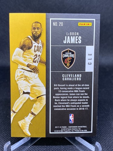2017-18 Contenders LeBron James Season Ticket Cavaliers - Bild 2 von 2