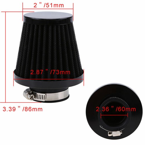 60mm Engine Inlet Air Filter Cleaner For Honda Motorcycle Pit Bike ATV Scooter - Picture 3 of 11
