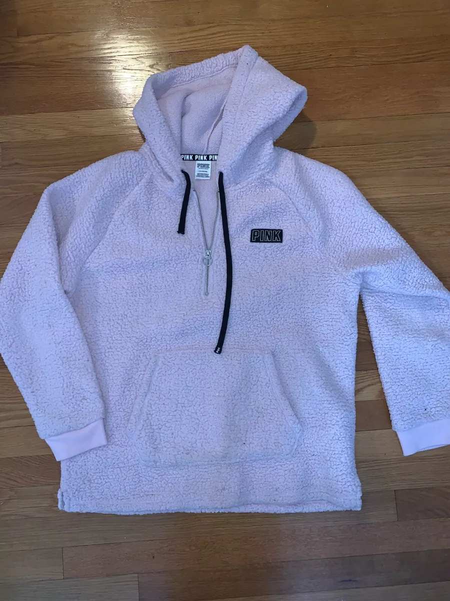 Sherpa fleece hoodie victoria secret sale
