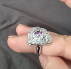 Hypoallergenic White Gold Plated Stainless Steel Fashion Ring Cubic Zirconia 7 — photo 2