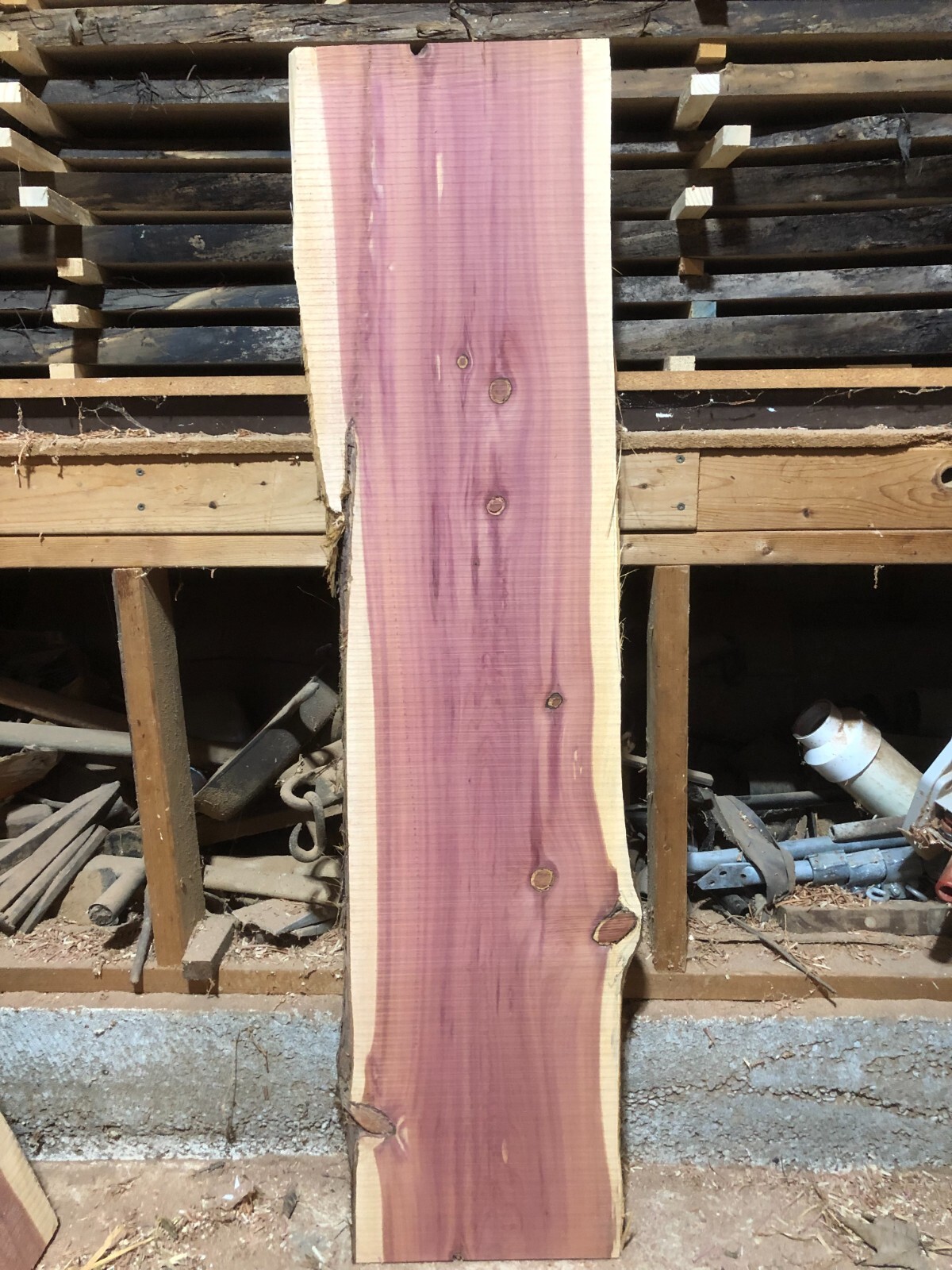 Aromatic Eastern Red Cedar Live Edge Slab Rustic Natural Edge Wood