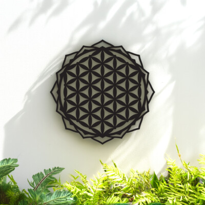 Blume des Lebens Mandala Wandbild - Zen Yoga Heilige Geometrische Kunst Spirituell