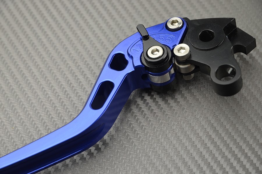 Levier de frein et embrayage long CNC bleu KAWASAKI Z1000 R 2017 custom - 2