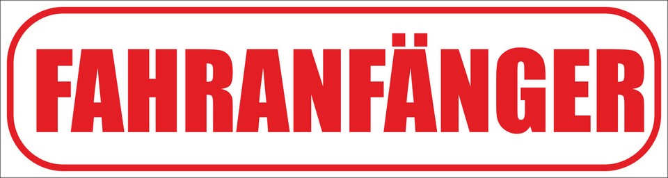 Kiwistar Magnetschild Fahranfänger - Reflektierend Magnetisch 30cm Rot