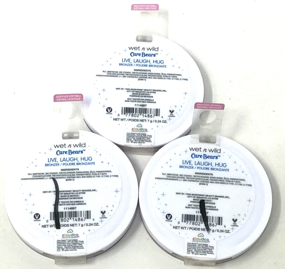 (3) Wet N Wild x Care Bears Live Laugh Hug Bronzer Sealed 1114867 Live Laugh Hug - Image 3 of 3