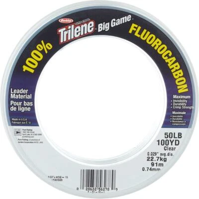 (0,17€/m/0,34€/m) Berkley Big Game Fluorocarbon Leaders 0,46mm-0,91mm Schnur