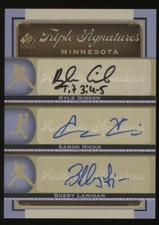 2012 SP Signature Kyle Gibson-Hicks-Lanigan TRIPLE Signatures AUTO !!! MINNESOTA