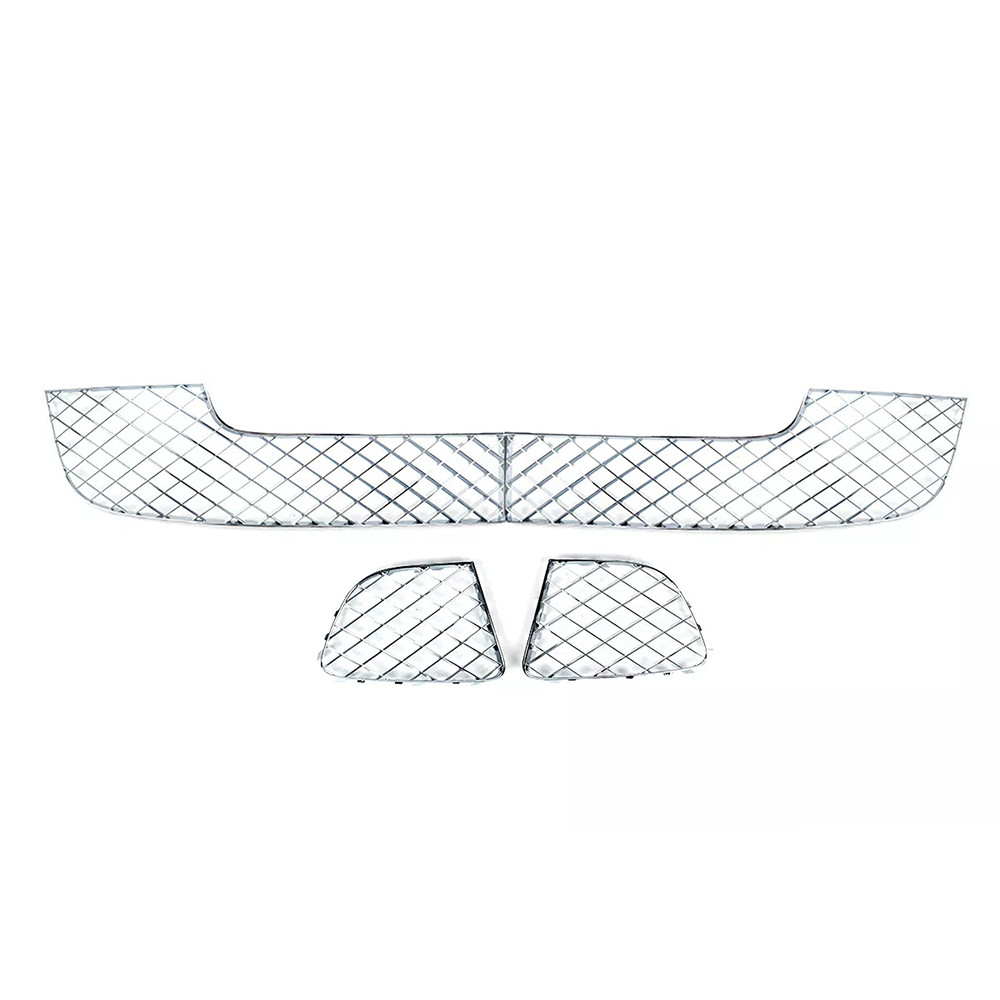 4Pcs New Chrome Bumper Lower Mesh Grille Fit Bentley Continental Gt Gtc 2012-15