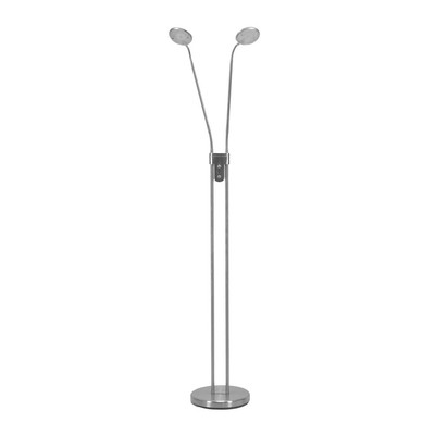 Integrierte LED Metall Stehlampe 2 armig verstellbar Aufgabe Lesen Lounge Leuchte