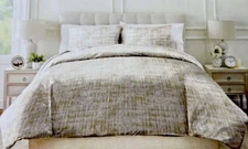 Rachel Zoe Gold Shiny Duvet Cover Set - Duvet and Shams Full Queen NWT