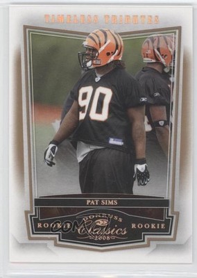 2008 Donruss Classics Timeless Tributes Bronze /250 Pat Sims #159 Rookie RC 0e3