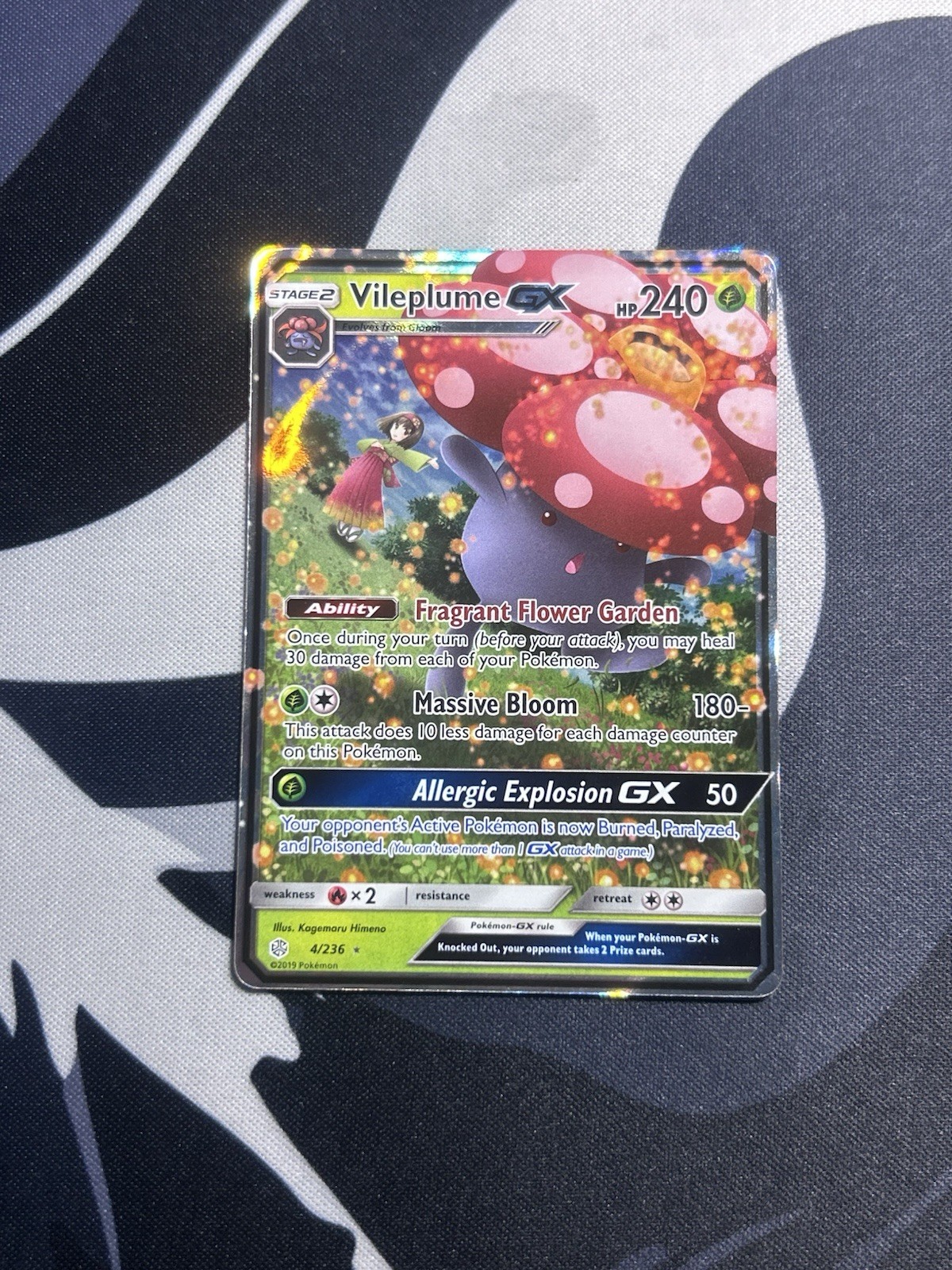 Pokémon TCG Vileplume GX Full Art Ultra Rare Holo SM Cosmic Eclipse 4/236