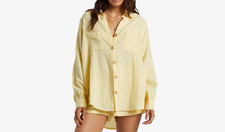 BILLABONG Women's SWELL Button-Up Blouse/Shirt - YED0 - Medium/10 - NWT