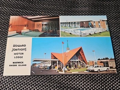 Howard Johnson s Motor Lodge Motel Room Room Pool View Warwick RI  Postcard 2095