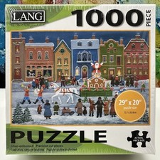 Christmas Parade Lang 1000 Piece Jigsaw Puzzle Holidays Santa Town Sealed New