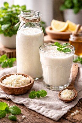 Milchkefir, Kefirknollen, Tibetanischer Pilz, Kefir, Kefirpilz