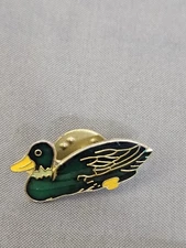 Vintage Mallard Duck Enamel Lapel Pin Animal Bird Brooch Collectible Gift Badge