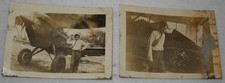 Antique Plane Aviation Felix the Cat Nose Art Original Photo Lot - 2 Pictures