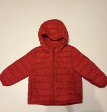 Gap PURE Red Hooded Insulated Puffer Jacket 18-24 Months