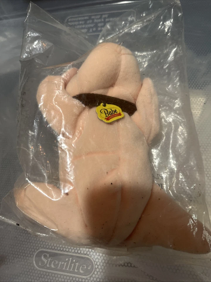 Vintage 1998 Babe Pig In The City Plush Beanbag Toy Beanie And Friends New - Image 3 of 3