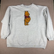 Vintage Disney Winnie the Pooh Crewneck Sweatshirt Mens XL Gray USA Made