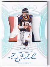 2025 Flawless TIM TEBOW Dual Patch Auto Silver 7/20 - Broncos