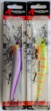 2 - MATZUO  Zanda Shad Diver - 4-3/8" - 7/8 oz. - Purple Pearl & Citrus Perch