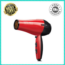 KISS 1875 Watt Pro Tourmaline Ceramic Styling Edition Hair Dryer, 5 Pieces, Red