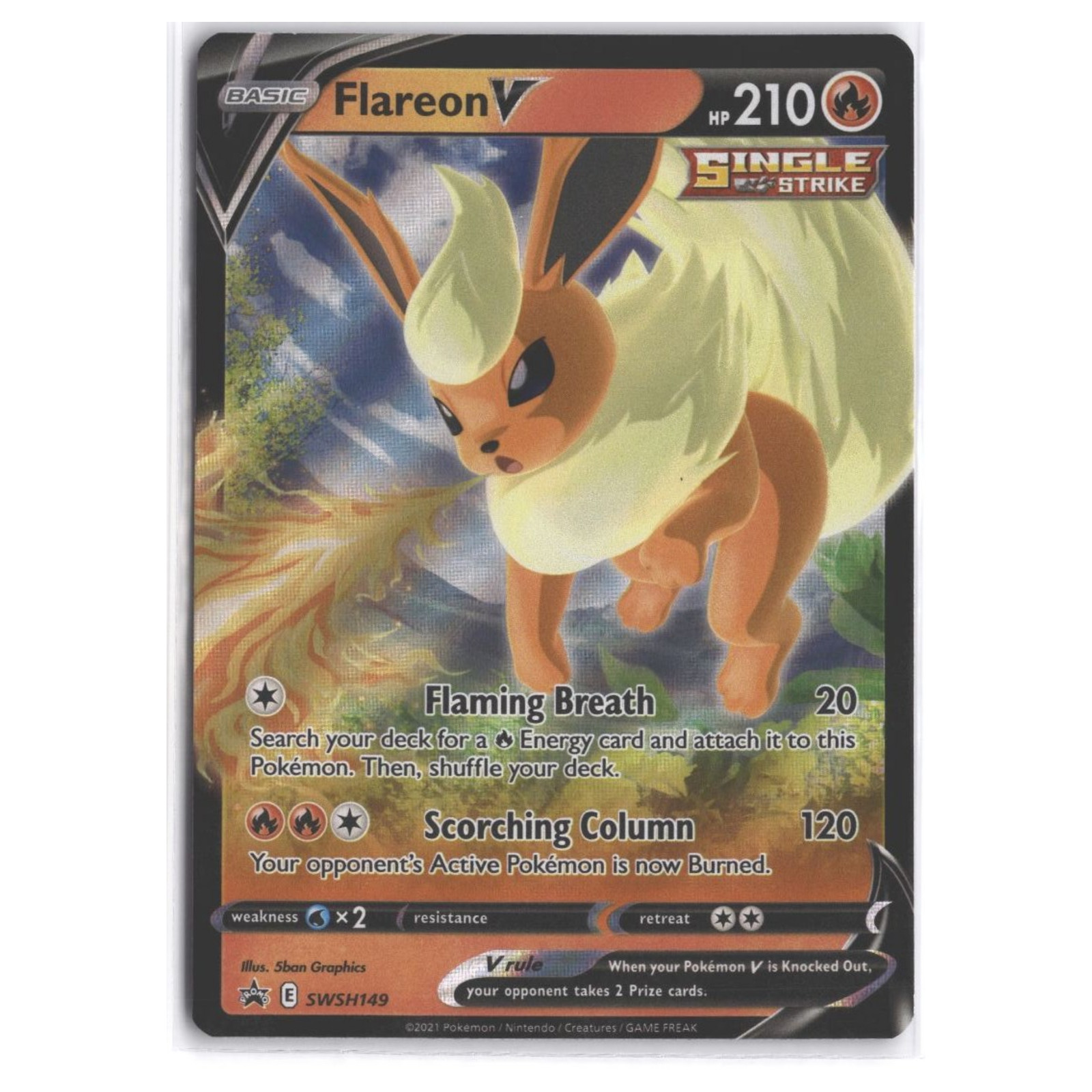 Flareon V #SWSH149 2021 Sword - Shield Promo Pokemon Card