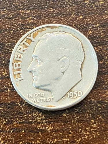 1950 p roosevelt silver dime a fine coin plus a surprise