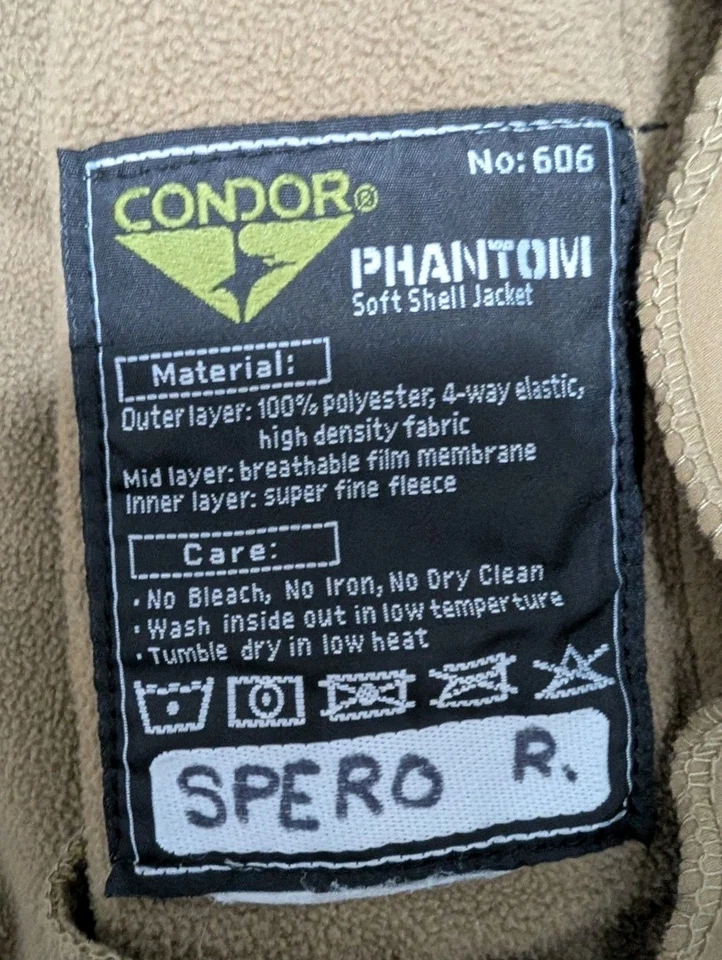 Condor Phantom 606 Tactical Responder Ropa Exterior Militar Cremallera Completa Chaqueta Pequeña Foto 4 de 4