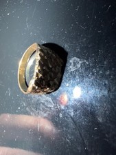 small pinky ring nugget 10k gold yellow