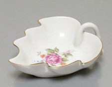 Schälchen Blattform Blattschale 784 Holloháza Ungarn Blumendekor