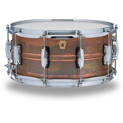 Ludwig Copper Phonic Smooth Snare Drum 14x6.5 Raw Smooth Finish w/Imperial Lugs