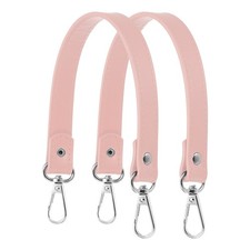 13" Leather Purse Strap Replacement Silver Buckle for Handbag 2 Pack, Pink 