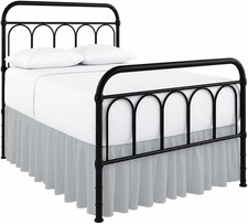 Ruffled Bed Skirt with Split Corners-Dust Ruffle - 15" Drop 100 Microfiber
