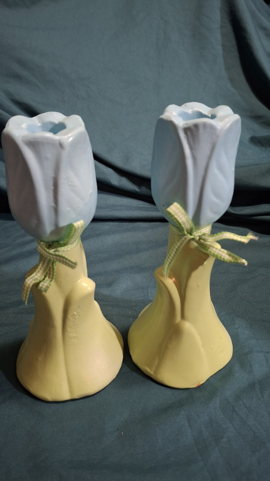 Set Of 2 Vintage Handmade Pottery Unsigned 8 Inches