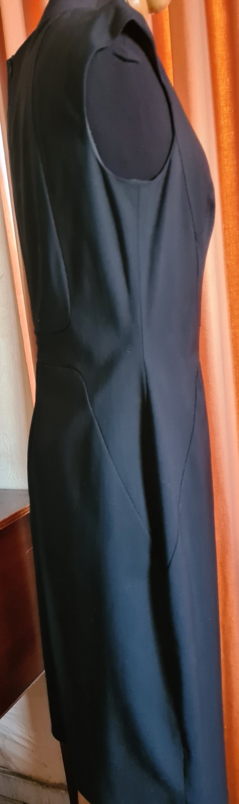 DESIGNER VALENTINO CLASSIC BLACK SHEATH DRESS  SZ44, 10 thumbnail 5