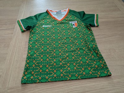 Irland Libero grün Home Concept Fußballtrikot 7-8 Jahre Kinder Retro WM 