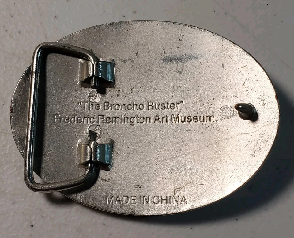 Коллекционная пряжка для ремня Broncho Buster Frederic Remington Art Museum Bronco - Изображение 2 из 4