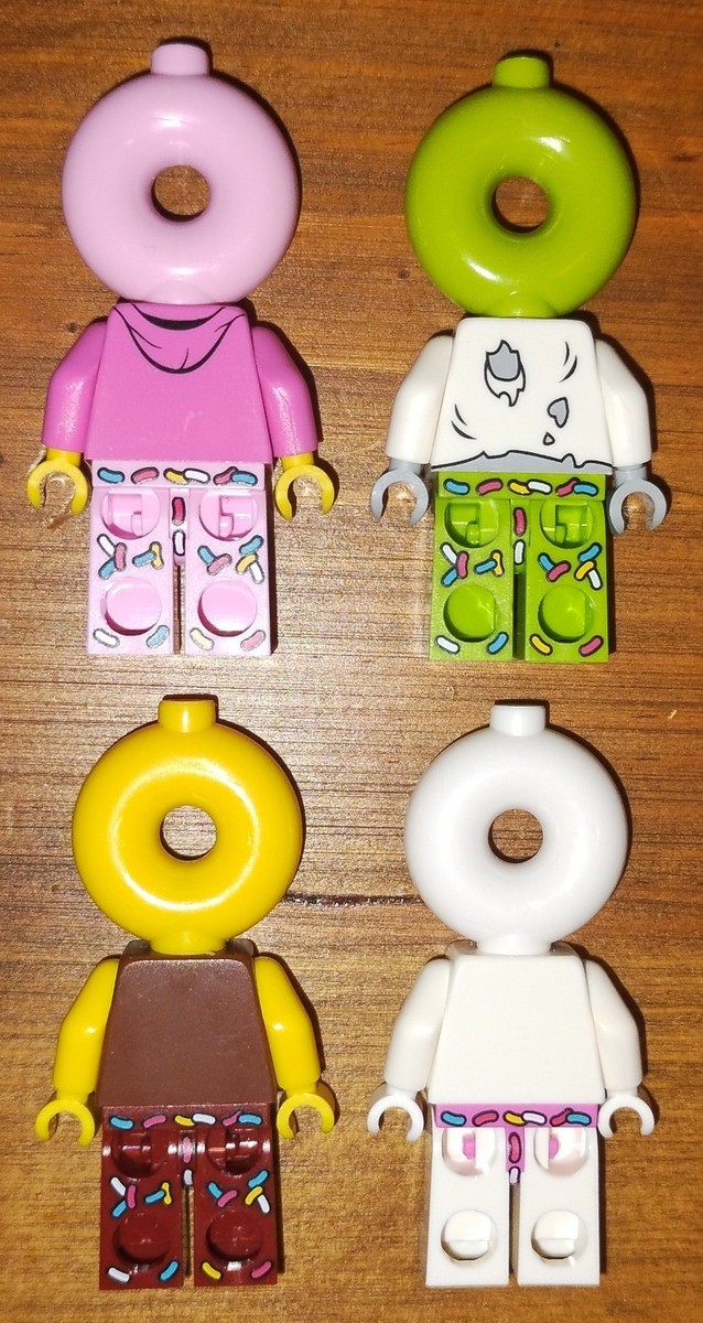 2012 タイプフォーカス マスコット セット Citizen Brick Mustache Donut Head Variation Minifigures with