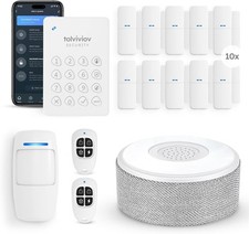 tolviviov 15-Piece WiFi Home Security Alarm System w/ App Alerts, No Monthly Fee