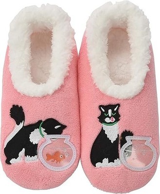 Snoozies Pairable Slipper Socks - Funny House Slippers for Women, Non-Slip Fuzzy