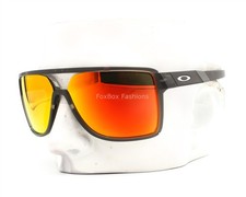 Oakley Castel Sunglasses Matte Gray Smoke Prizm Ruby OO9147-0563 with Pouch