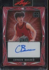 2025 Leaf Metal Prismatic Red Cayden Boozer 84/199 Auto Autograph