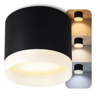 Vora Led Aufbaulampe Schwarz Mit Lumiflex Lichtfarbe 3CCT 230V